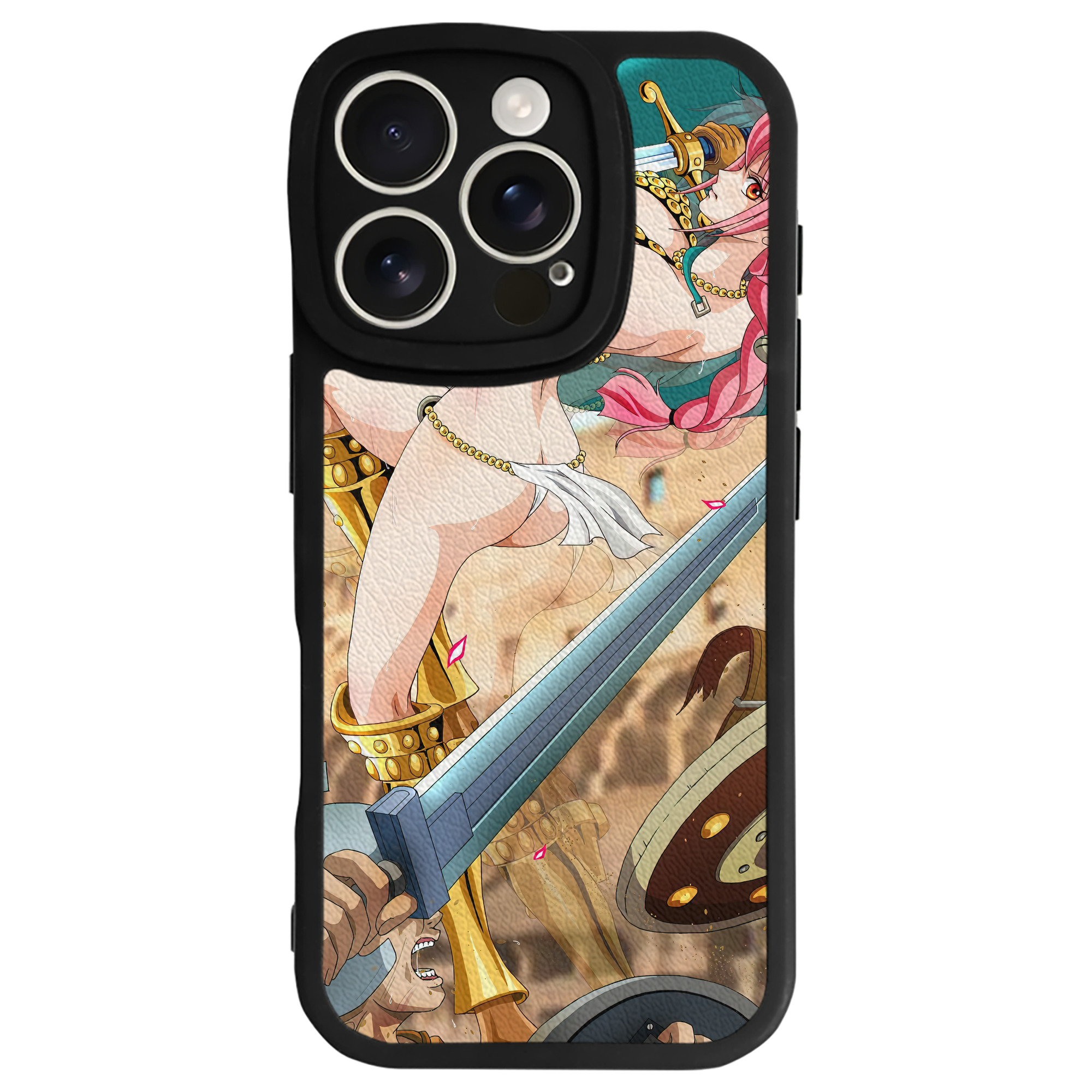 （画像用） ワンピース ONE PIECE 【iPhone 16シリーズ対応】シリコンスマホケース（レザー調） 材質：シリコン